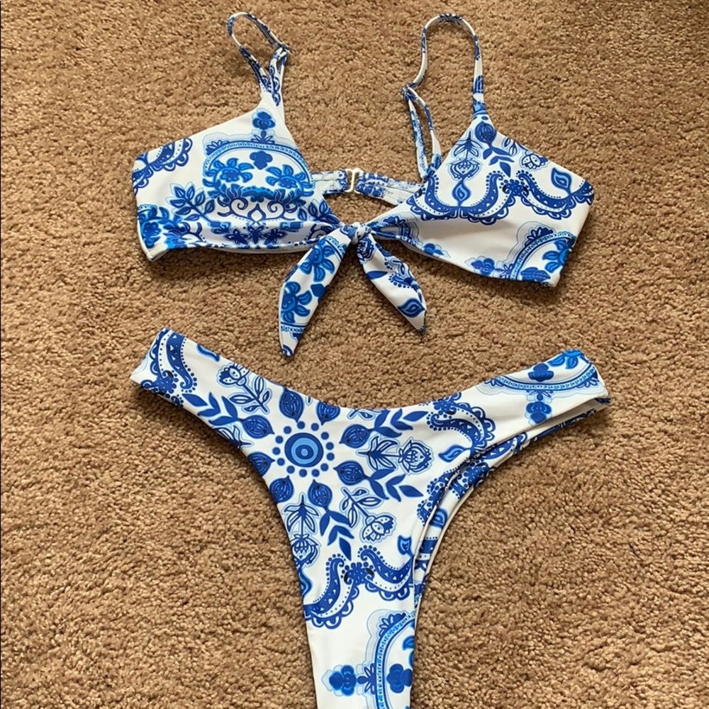 Blue Paisley Bikini